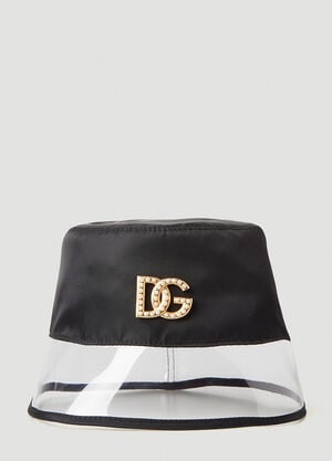 Dolce & Gabbana Embellished Logo Bucket Hat Black dol0246058