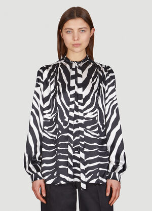 Dolce & Gabbana Zebra Print Shirt Black dol0249007
