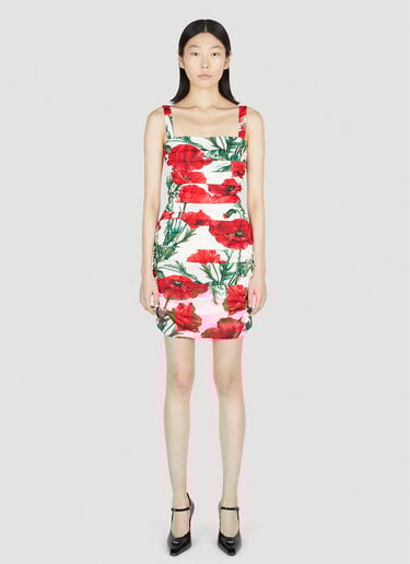 Poppy Print Dress Dolce & Gabbana Poppy Print Dress Red dol0251010