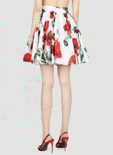포피 프린트 스커트 Dolce & Gabbana 포피 프린트 스커트 레드 dol0251012