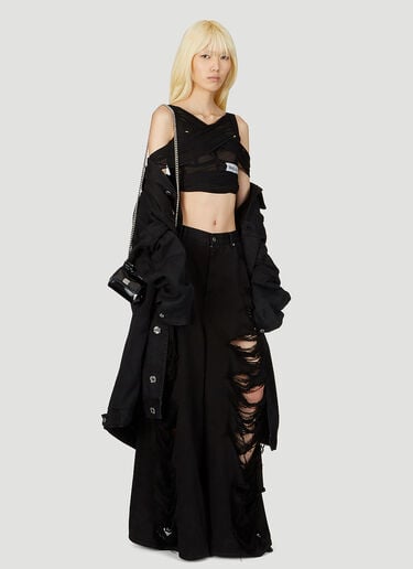 メッシュクロスオーバートップ Dolce & Gabbana メッシュクロスオーバートップ ブラック dol0252002