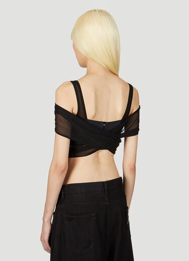 メッシュクロスオーバートップ Dolce & Gabbana メッシュクロスオーバートップ ブラック dol0252002