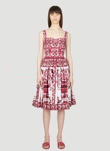 Majolica Print Dress Dolce & Gabbana Majolica Print Dress Pink dol0253003