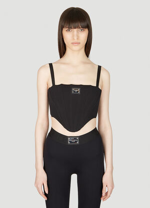 Dolce & Gabbana Logo Plaque Corset Black dol0253010