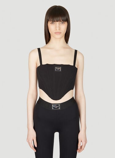 Logo Plaque Corset Dolce & Gabbana Logo Plaque Corset Black dol0253010