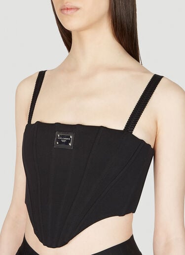 Logo Plaque Corset Dolce & Gabbana Logo Plaque Corset Black dol0253010