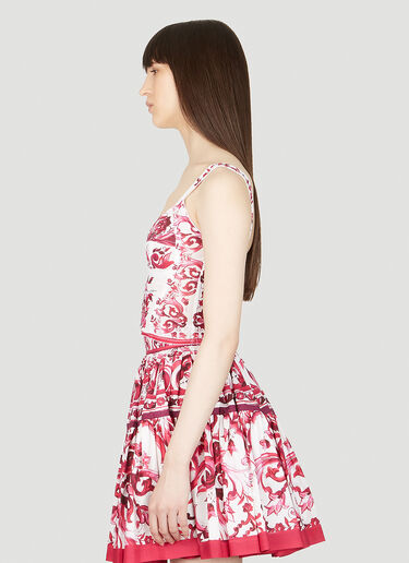 Dolce & Gabbana マジョリカプリント ビスチェトップ ホワイト dol0253015