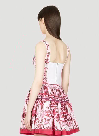 锡釉陶印花紧身胸衣上衣 Dolce & Gabbana 锡釉陶印花紧身胸衣上衣 白色 dol0253015