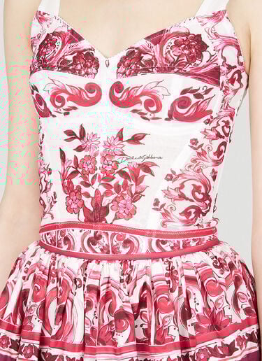 锡釉陶印花紧身胸衣上衣 Dolce & Gabbana 锡釉陶印花紧身胸衣上衣 白色 dol0253015
