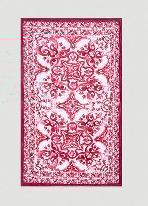 Dolce & Gabbana Majolica Beach Towel Pink dol0253017