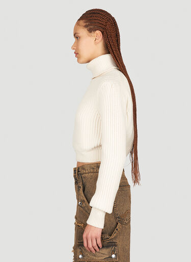 Crop Rib Sweater Dolce & Gabbana Crop Rib Sweater Cream dol0254009