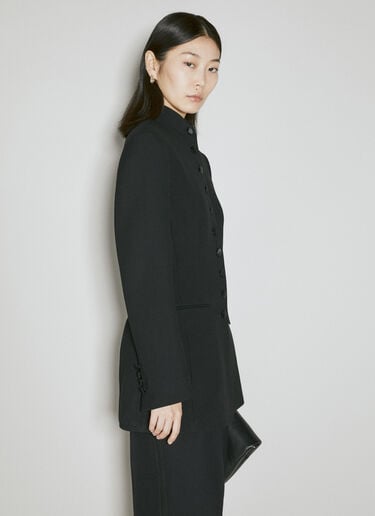 Long Single-Breasted Wool Cady Jacket Dolce & Gabbana Long Single-Breasted Wool Cady Jacket Black dol0254022