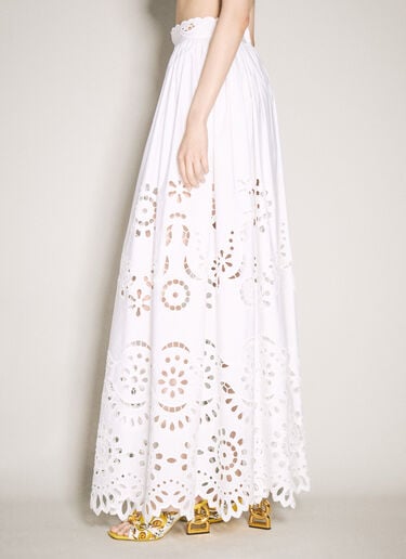 Dolce & Gabbana ポプリンマキシスカート ホワイト dol0257003