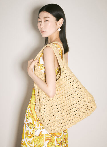 3.5 Raffia Shopping Bag Dolce & Gabbana 3.5 Raffia Shopping Bag Beige dol0257016