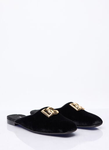 天鹅绒穆勒鞋 Dolce & Gabbana 天鹅绒穆勒鞋 黑色 dol0258006