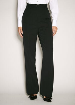 Dolce & Gabbana Wool Gabardine Tuxedo Pants Black dol0258021