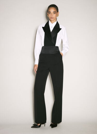 Dolce & Gabbana Wool Gabardine Tuxedo Pants Black dol0258021