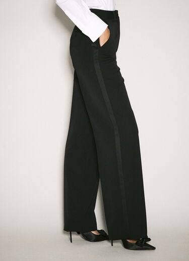 Dolce & Gabbana Wool Gabardine Tuxedo Pants Black dol0258021