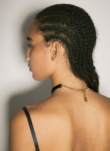 Dolce & Gabbana DG ハートロゴ ベルベットチョーカー ゴールド dol0258026