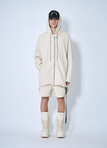 Rick Owens DRKSHDW Brushed Cotton Track Shorts Beige drk0160010