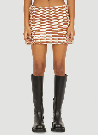 Durazzi Milano Knit Skirt Orange drz0250018