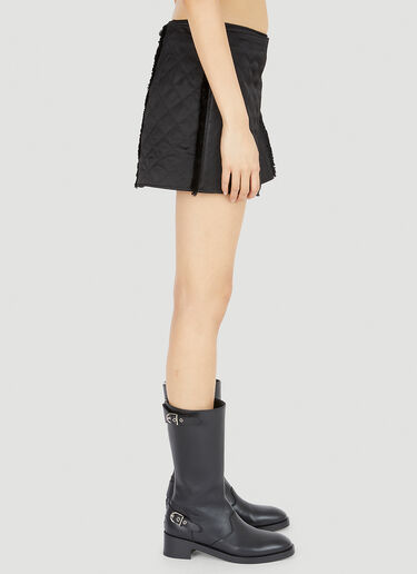Quilted Buckle Mini Skirt Durazzi Milano Quilted Buckle Mini Skirt Black drz0252013