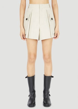 Durazzi Milano Patch Pocket Shorts Cream drz0252014