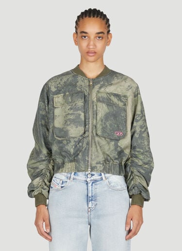 G-KHLO-CMF Camouflage Bomber Jacket Diesel G-KHLO-CMF Camouflage Bomber Jacket Green dsl0253048
