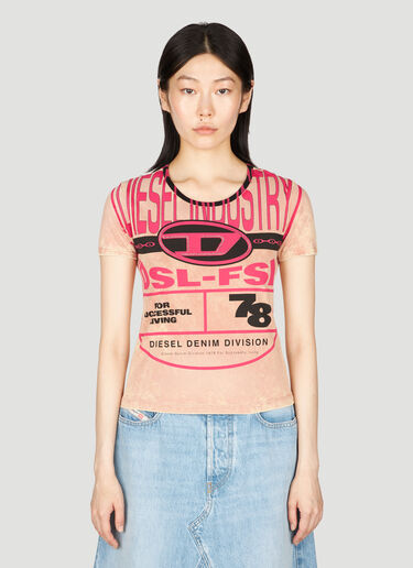Diesel T-Uncutie-Long-N8 티셔츠 핑크 dsl0255012