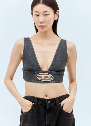 Diesel De-Ellys-S 데님 크롭 탑  그레이 dsl0257026