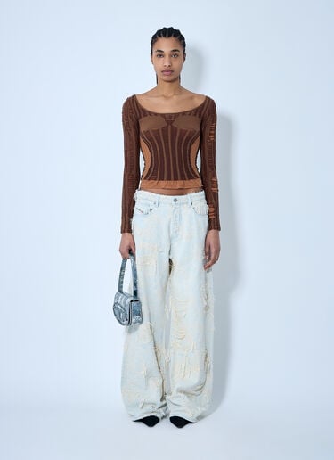 M-Calai Knit Top Diesel M-Calai Knit Top Brown dsl0260008