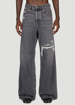 Diesel Wide Leg Jeans Grey dsl0353001