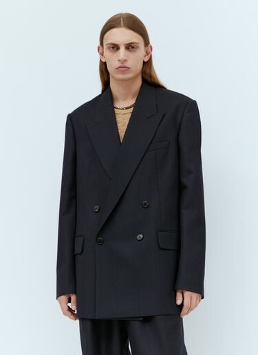 Wool Double-Breasted Blazer Dries Van Noten Wool Double-Breasted Blazer Black dvn0154008