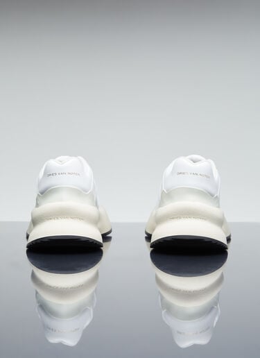 Dries Van Noten Chunky Sole Leather Sneakers White dvn0154033