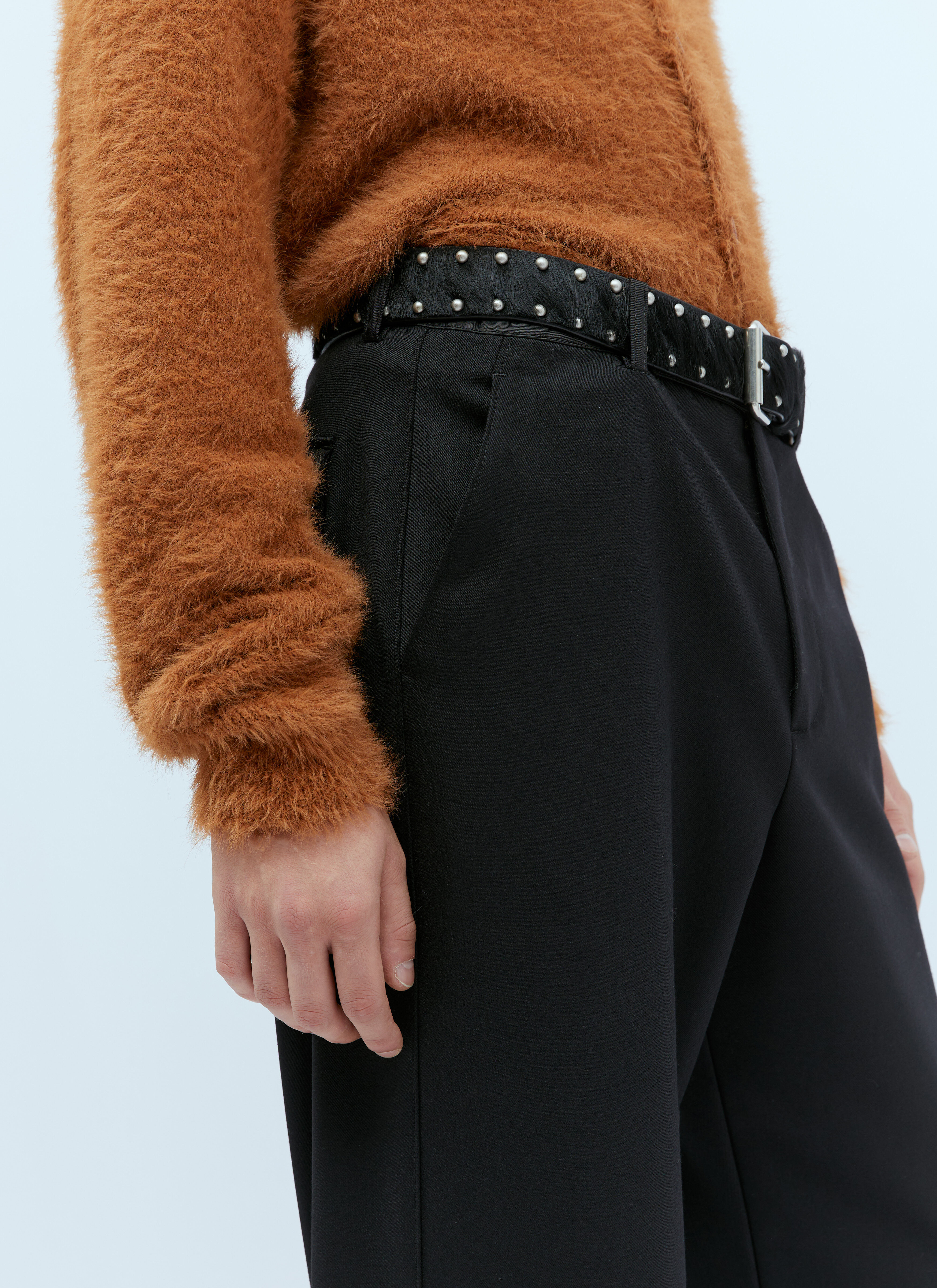 Dries Van Noten Men's' Stud Hair Belt in Black | LN-CC®