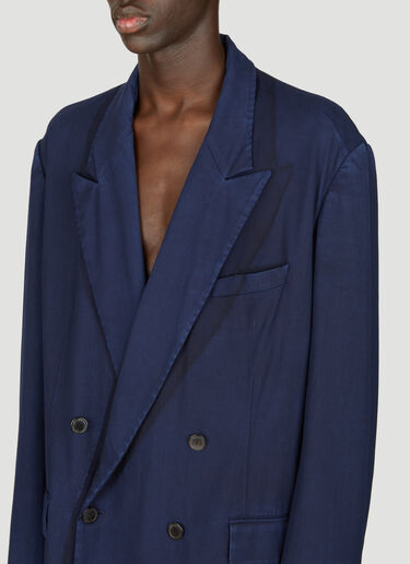 Dries Van Noten 슬라우치 더블 브레스트 블레이저  블루 dvn0156008