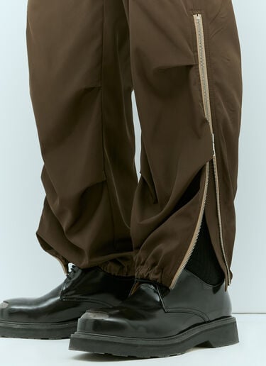 새틴 카고 팬츠 Dries Van Noten 새틴 카고 팬츠 브라운 dvn0156013