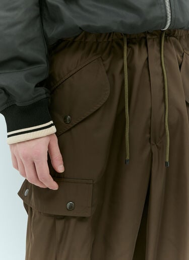새틴 카고 팬츠 Dries Van Noten 새틴 카고 팬츠 브라운 dvn0156013