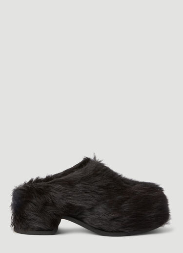 Pony Hair Platform Clogs Dries Van Noten Pony Hair Platform Clogs Dark Brown dvn0156034
