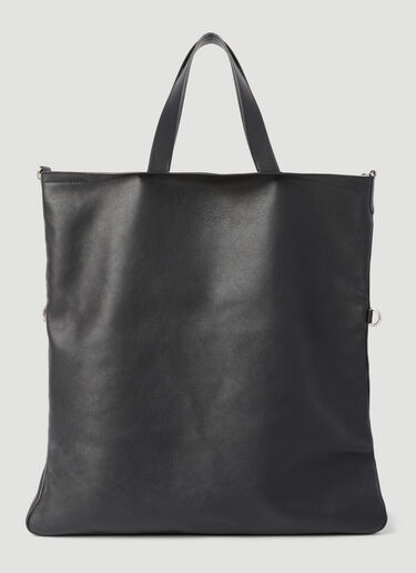 Leather Flap-Over Tote Bag Dries Van Noten Leather Flap-Over Tote Bag Black dvn0156045