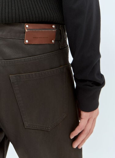 Waxed Jeans Dries Van Noten Waxed Jeans Dark Brown dvn0158014