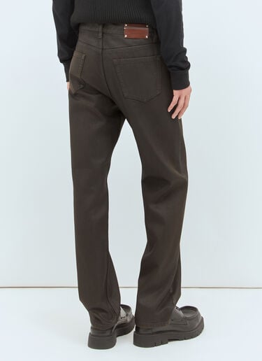 Waxed Jeans Dries Van Noten Waxed Jeans Dark Brown dvn0158014