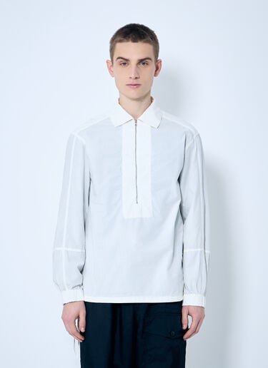 Dries Van Noten Cotton Zip-Up Shirt White dvn0160008