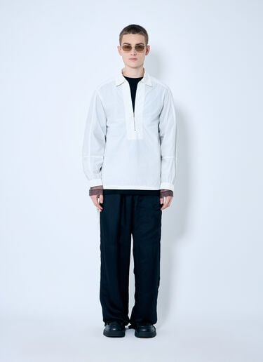 Dries Van Noten Cotton Zip-Up Shirt White dvn0160008