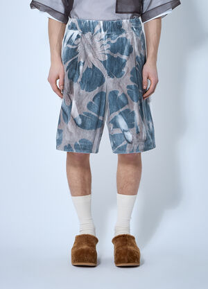 Dries Van Noten Printed Cotton Shorts Brown dvn0160011