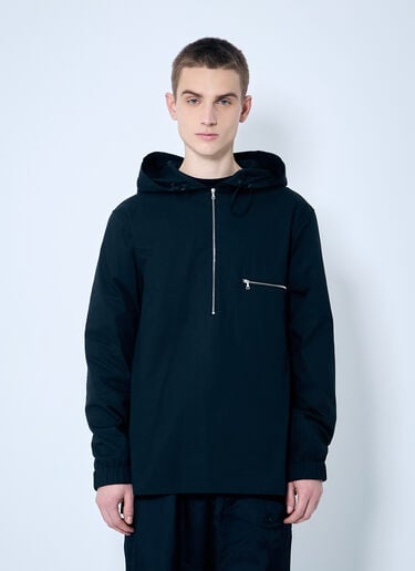 Hooded Cotton Zip-Up Shirt Dries Van Noten Hooded Cotton Zip-Up Shirt Black dvn0160015