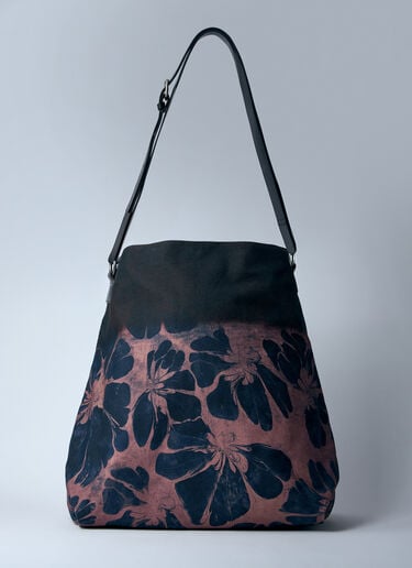 Dries Van Noten Printed Canvas Shoulder Bag Brown dvn0160036