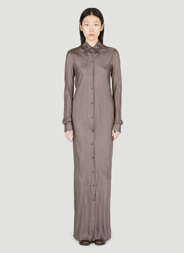 Long Shirt Dress Dries Van Noten Long Shirt Dress Brown dvn0254017