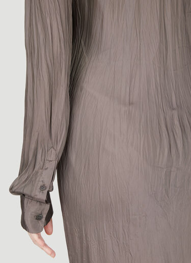 Dries Van Noten Long Shirt Dress Brown dvn0254017