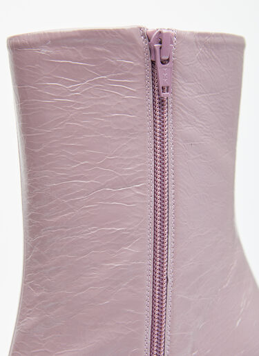 Platform Heel Leather Boots Dries Van Noten Platform Heel Leather Boots Lilac dvn0254035